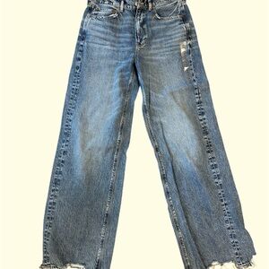 American Eagle Outfitters Dreamy Drape Super High Rise Wide Leg Jeans